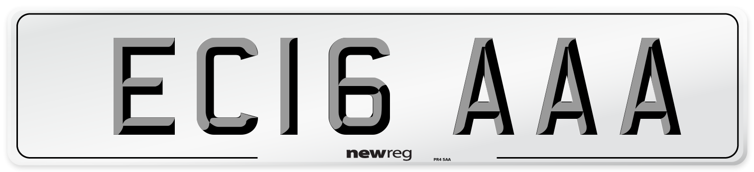 EC16 AAA Number Plate from New Reg